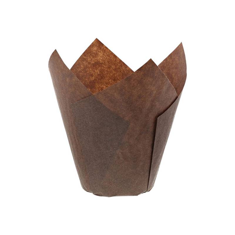 Brown Tulip Baking Cup 2" x 3.15" - 4000/Case