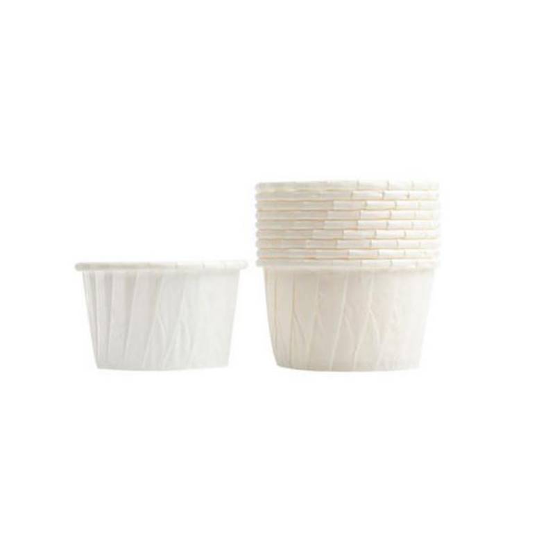 White Paper Cupcake Baking Cup 2" x 2.5" x 1.5" - 3000/Case