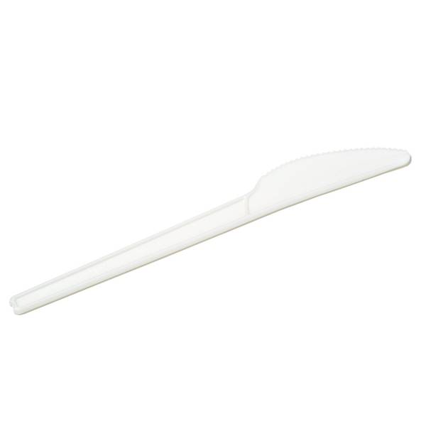 Compostable 6.5 in. White CPLA Plastic Knife - 50/Case