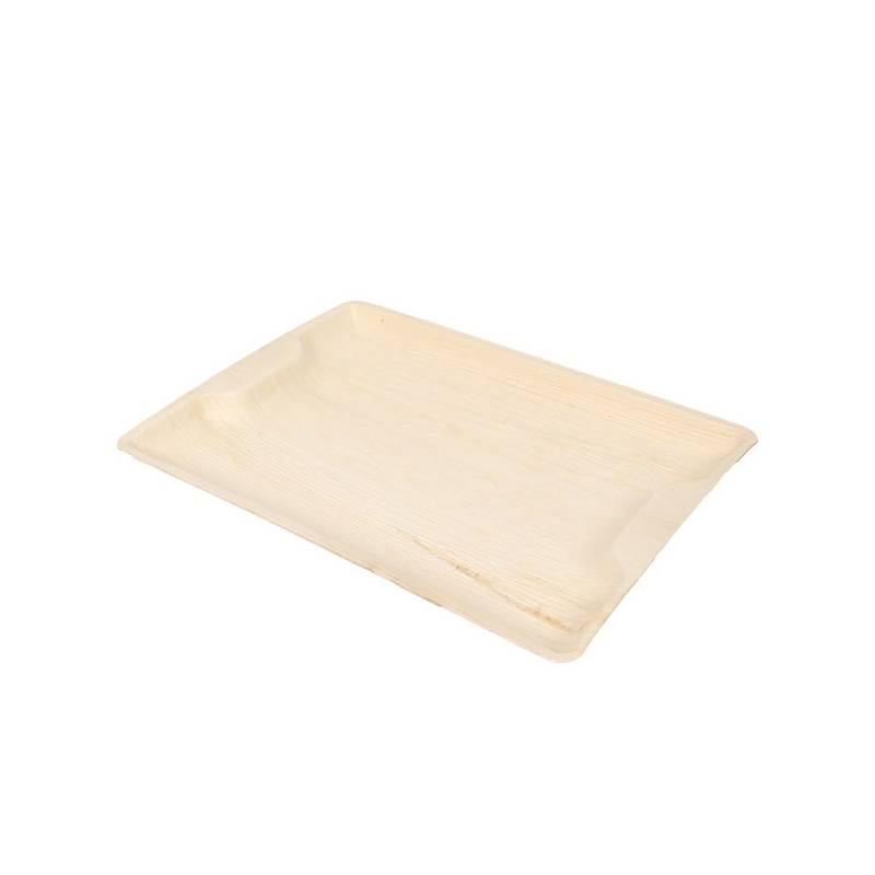 14" x 10" Palm Leaf Serving Tray - 50/Case