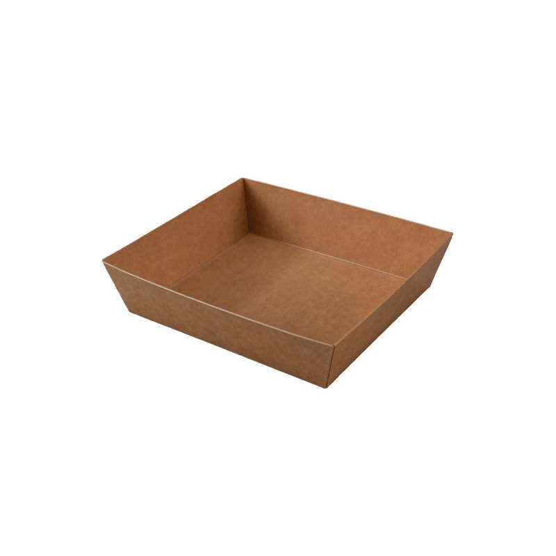 Kraft  Paper Salad & Sushi Container 4 3/4" x 4 1/4" x 1.1/4" - 1000/Case