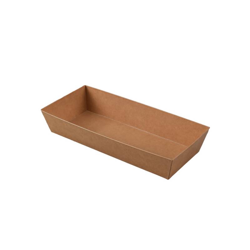 Kraft  Paper Salad & Sushi Container 6 3/4" x 2 3/4" x 1 1/4" - 1000/Case