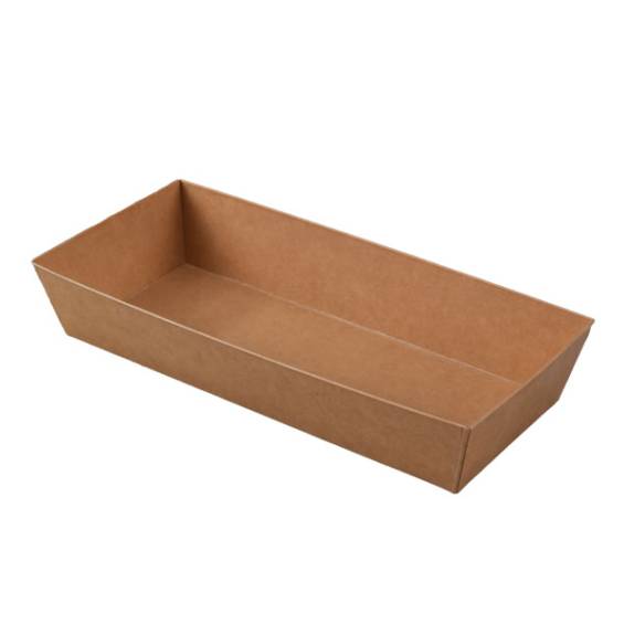 Kraft  Paper Salad & Sushi Container 6 3/4" x 2 3/4" x 1 1/4" - 50/Case