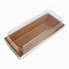 Clear Plastic Lid for Kraft Paper Salad & Sushi Container 6 3/4" x 2 3/4" x 1 1/4" - 1000/Case