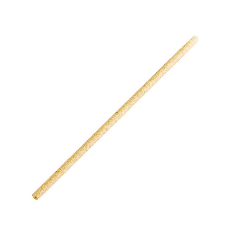 6" Natural Agave Unwrapped Cocktail Straw - 100/Bag