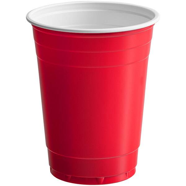 16 oz. Red Plastic Cup - 1000/Case