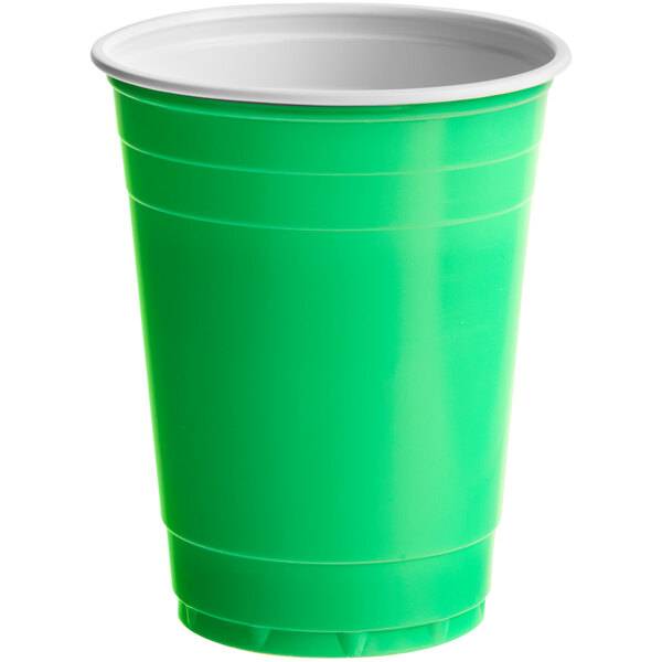 16 oz. Green Plastic Cup - 1000/Case