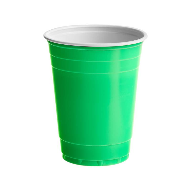 16 oz. Green Plastic Cup - 1000/Case