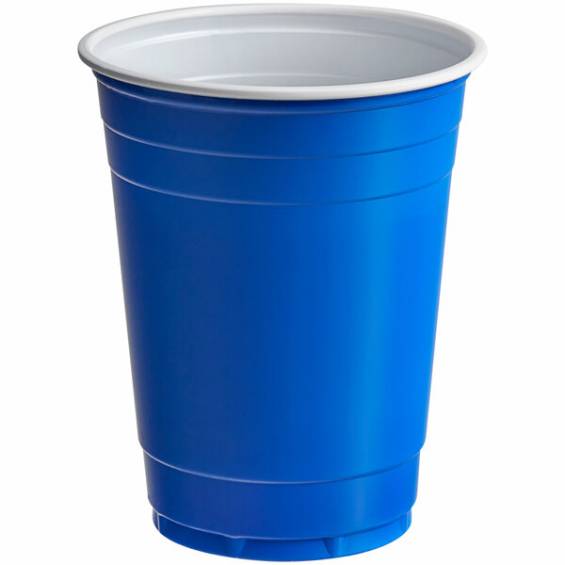 16 oz. Blue Plastic Cup - 50/Case