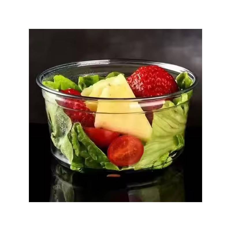 12 oz. Crystal Clear Recycled PET Plastic Round Deli Container - 500/Case