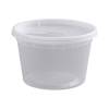 16 oz. Heavy Duty Microwavable Translucent Plastic Deli Container - 480/Case