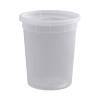 32 oz. Heavy Duty Microwavable Translucent Plastic Deli Container - 480/Case