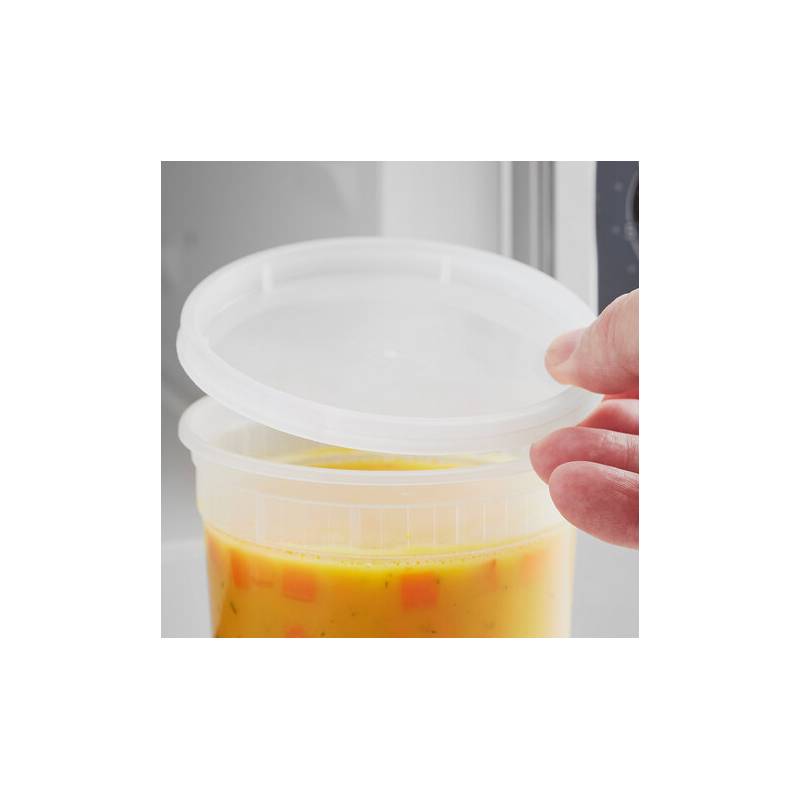 Heavy Duty Microwavable Translucent Plastic Deli Container Lid - 480/Case