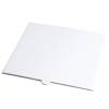 4 in. Square White Single Serve Cake Board with Tab - 100/Case