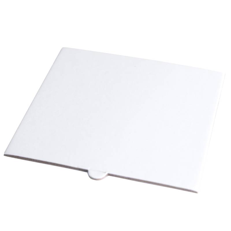 4 in. Square White Single Serve Cake Board with Tab - 100/Case