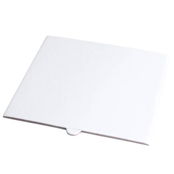 4 in. Square White Single Serve Cake Board with Tab - 1000/Case