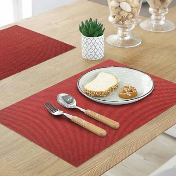 Plain Red Placemats - 12/cs - $1.58/piece