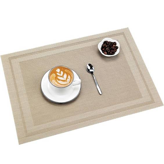 Gold Classic Woven Placemats - 12/cs - $1.58/piece