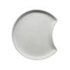 Ano 3 1/2" Bright White Half Moon Porcelain Plate - 12/Case