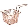 4" x 4" x 3" Copper Square Mini Fry Basket