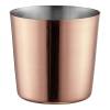 16 oz. Smooth Copper Stainless Steel French Fry Holder with Flat Top