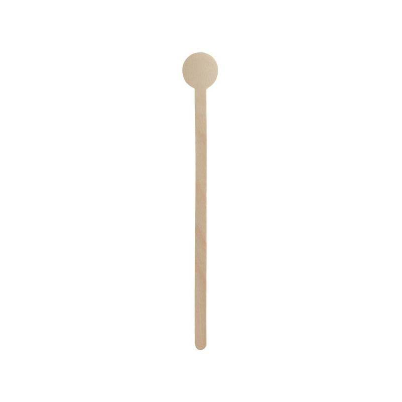 7 1/2" Eco-Friendly Wooden Coffee / Drink Stirrer with Round Top - 1000/Case