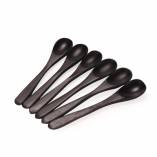 Black Natural Bamboo Spoon 3.5 in. 100/Bag