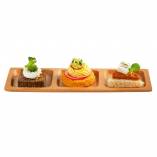 Natural Bamboo Trio Plate 7 x 2.4 in. 100/Case