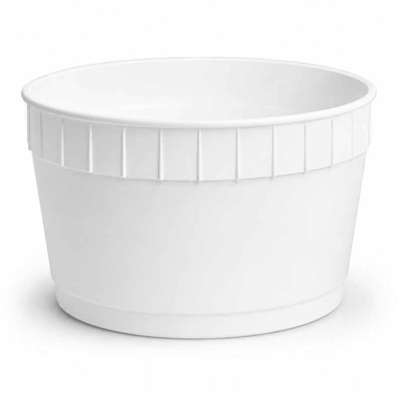 1.5 Gallon White HDPE Gelato Container - 60/Case