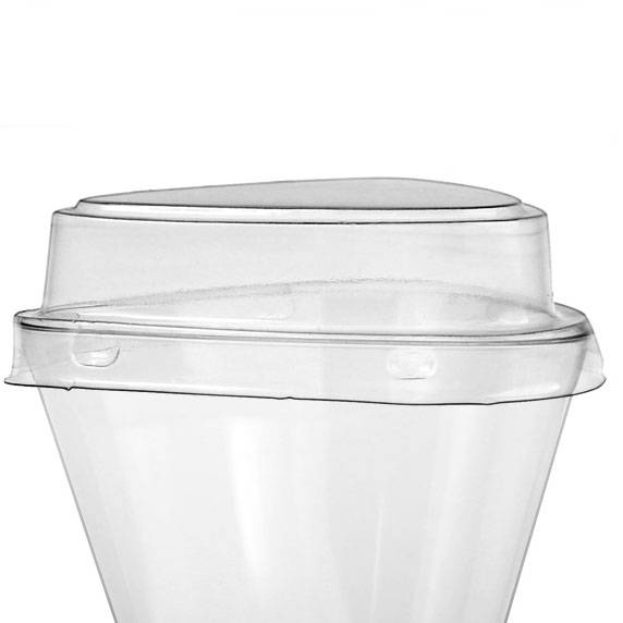 Triangular Utility Lids Lid for Triangle mini plastic bowl 2.5 oz.
