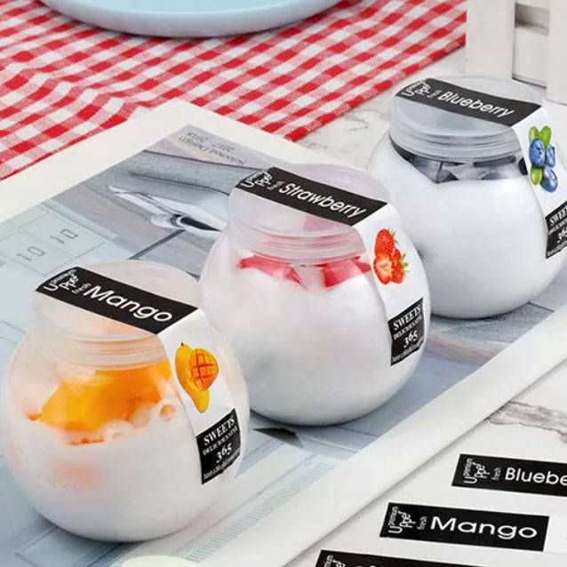 3 Oz. Plastic Dessert Jar with Lid - 200/Case