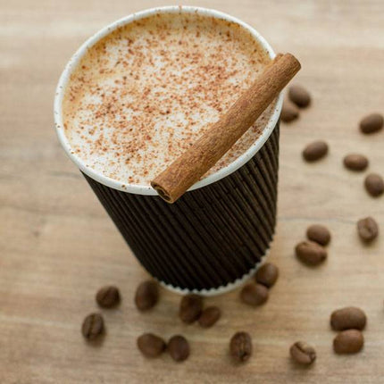 12 oz. Ripple Wall Black Paper Coffee Cup - 500/Case