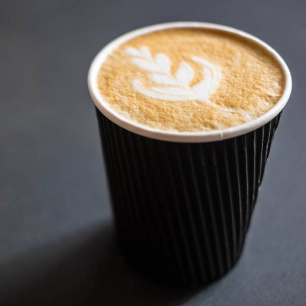 4 oz. Ripple Wall Black Paper Coffee Cup - 1000/Case