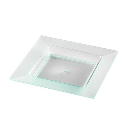 Plastic Square Appetizer Plate 4.4 in. Sea Green - 200/Case