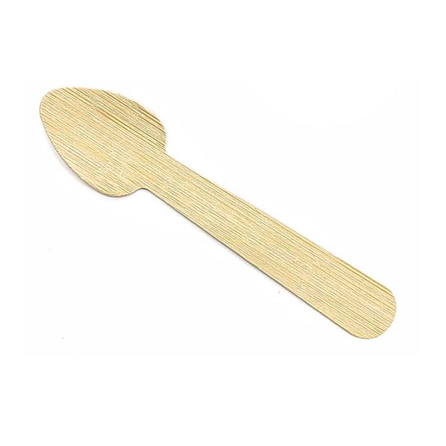 Natural Bamboo Flat Mini Spoon 3.5 in. - 1000/Case