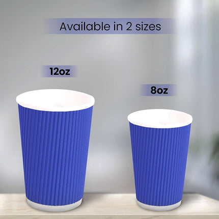 12 oz. Blue Ripple Wall Paper Coffee Cup - 500/Case