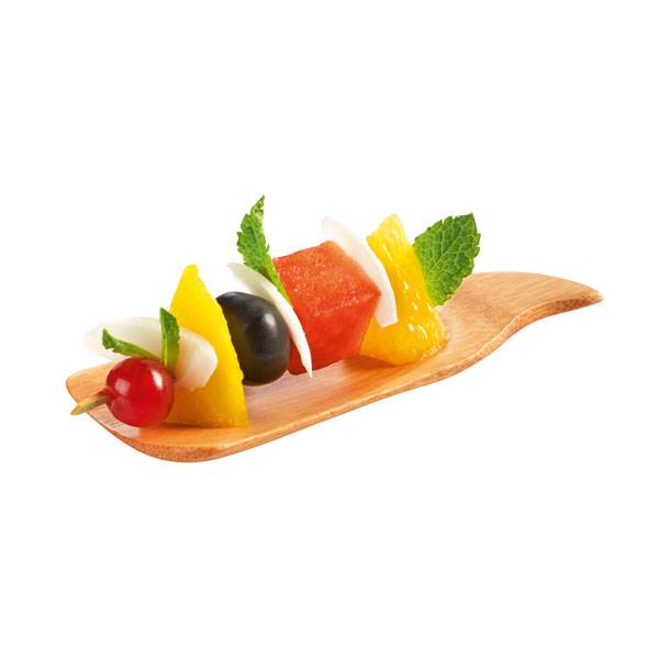 4"x 1.5" Natural Bamboo Kiva Spoon  - 100/Case