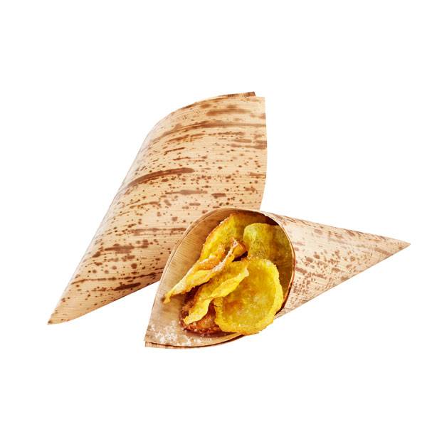 5 oz. Natural Bamboo Leaf Cone - 100/Case