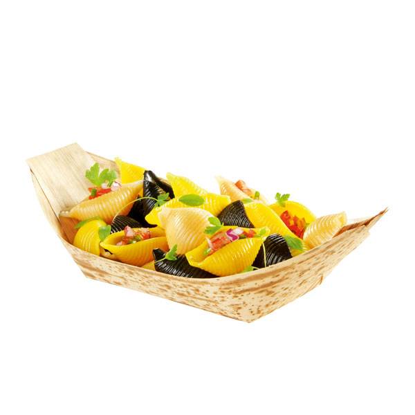 8" Natural Bamboo Leaf Boat - 100/Case