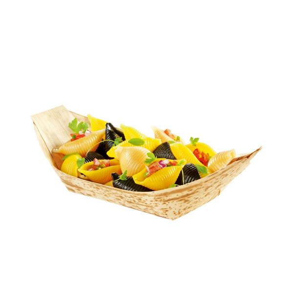 7" Natural Bamboo Leaf Boat - 100/Case