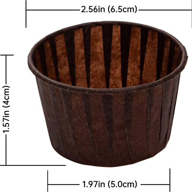 Brown Paper Cupcake Baking Cup 2" x 2.5" x 1.5" - 100/Case
