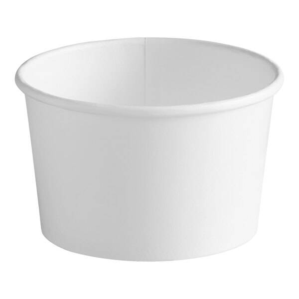 5 oz White Paper Ice Cream / Frozen Yogurt Cup - 1000/Case