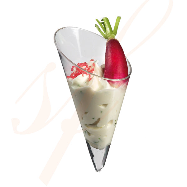 1.5 oz. Clear Tasting Plastic Cone - 200/Case