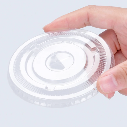 12, 16, and 20 oz. Clear Flat Lid with Straw Slot - 1000/Case