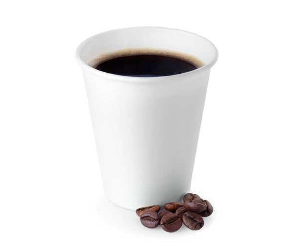 20 oz White Paper coffee cups with lids
