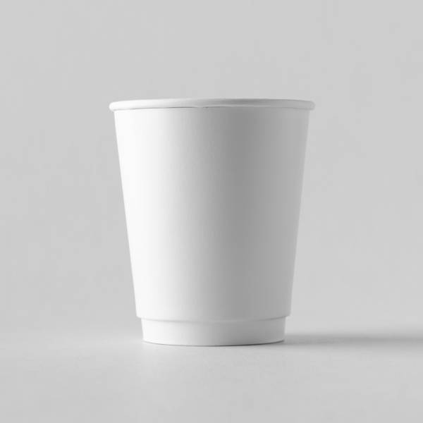 8 oz. White Double Wall Paper Coffee Cup - 500/case