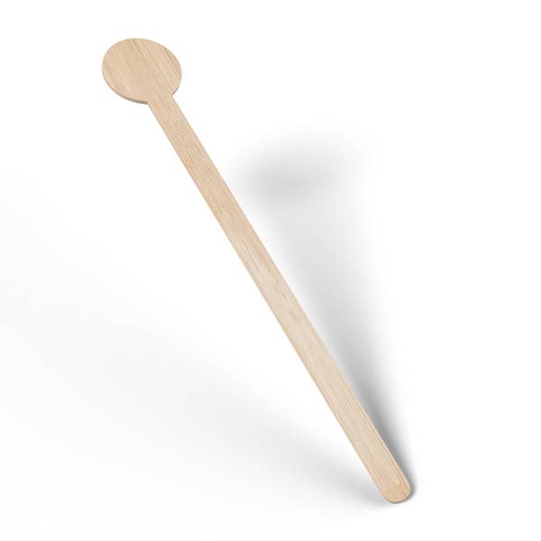 7" Eco-Friendly Wooden Coffee / Drink Stirrer with Round Top - 1000/Case