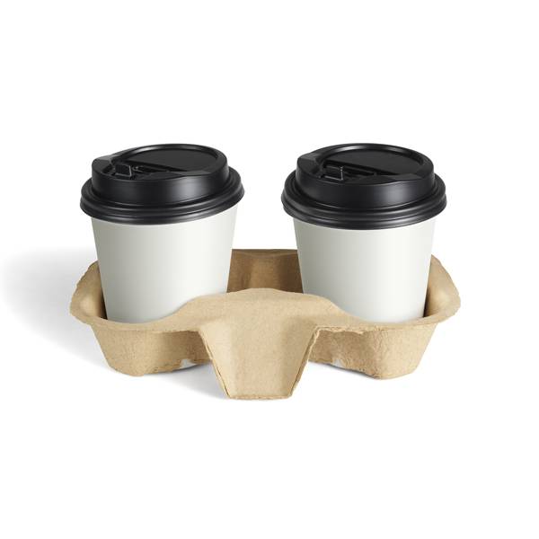 Pulp Fiber 2 Cup Drink Carrier - 75/Pack