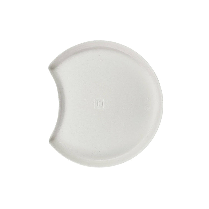 Ano Half Moon 3.5" PFAS Free Compostable Sugarcane Pulp Plate - 100/Case