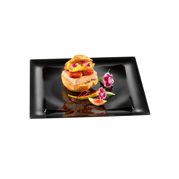 Sapphire Premium Black Plastic Plate 6 in. 100/Case